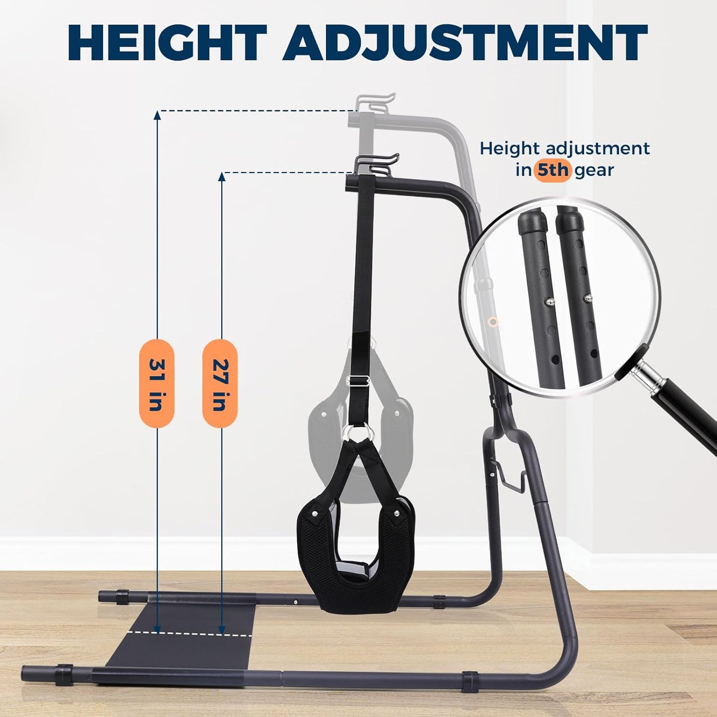 Neck Decompression Hammock with Heavy-Duty Stand for Cervical Traction and Tension Relief