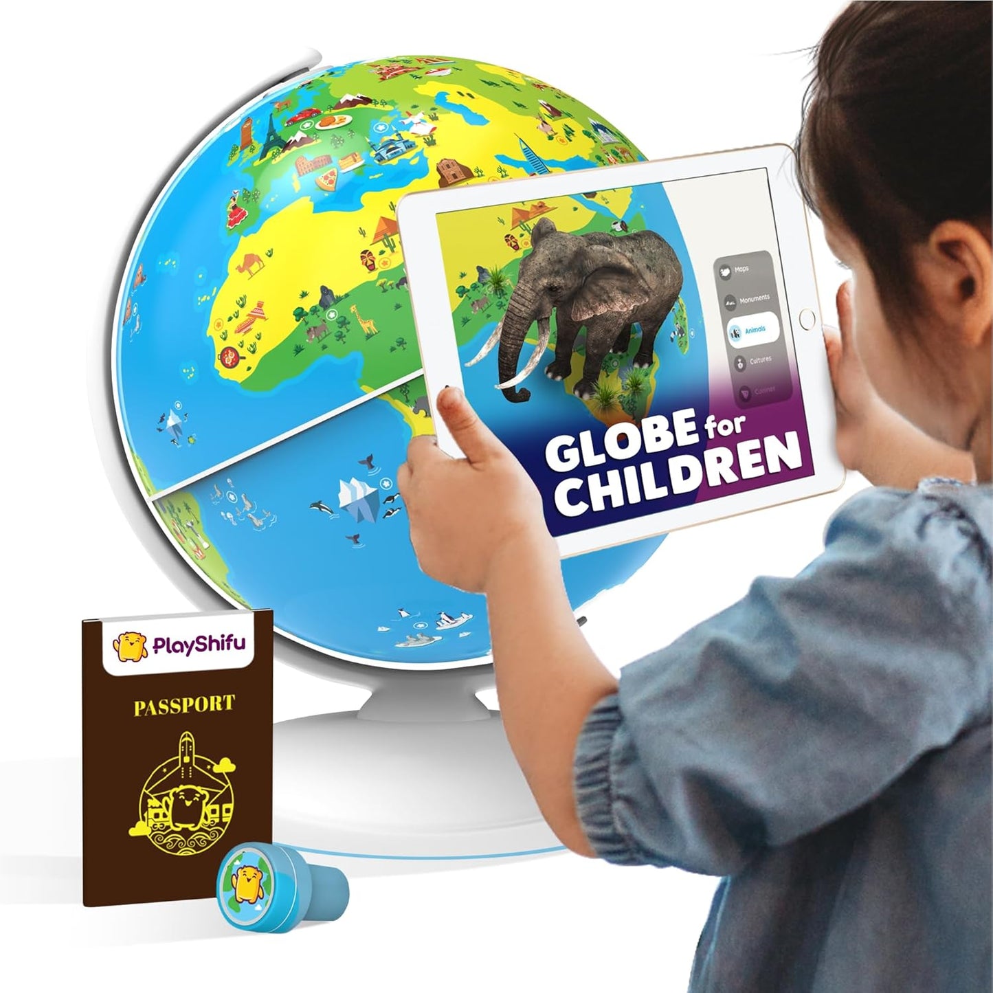 Playshifu’S Latest Educational Globe for Ages 4+ - Orboot Earth Explorer | AR Interactive Globe Toy | 400+ Wonders | 1000+ Facts | Exciting Features | Constellation Mode | Magic Stylus | Zap-On Panels | 720° Rotation | Fun Games | Solve Mysteries | STEM Toy | Free App