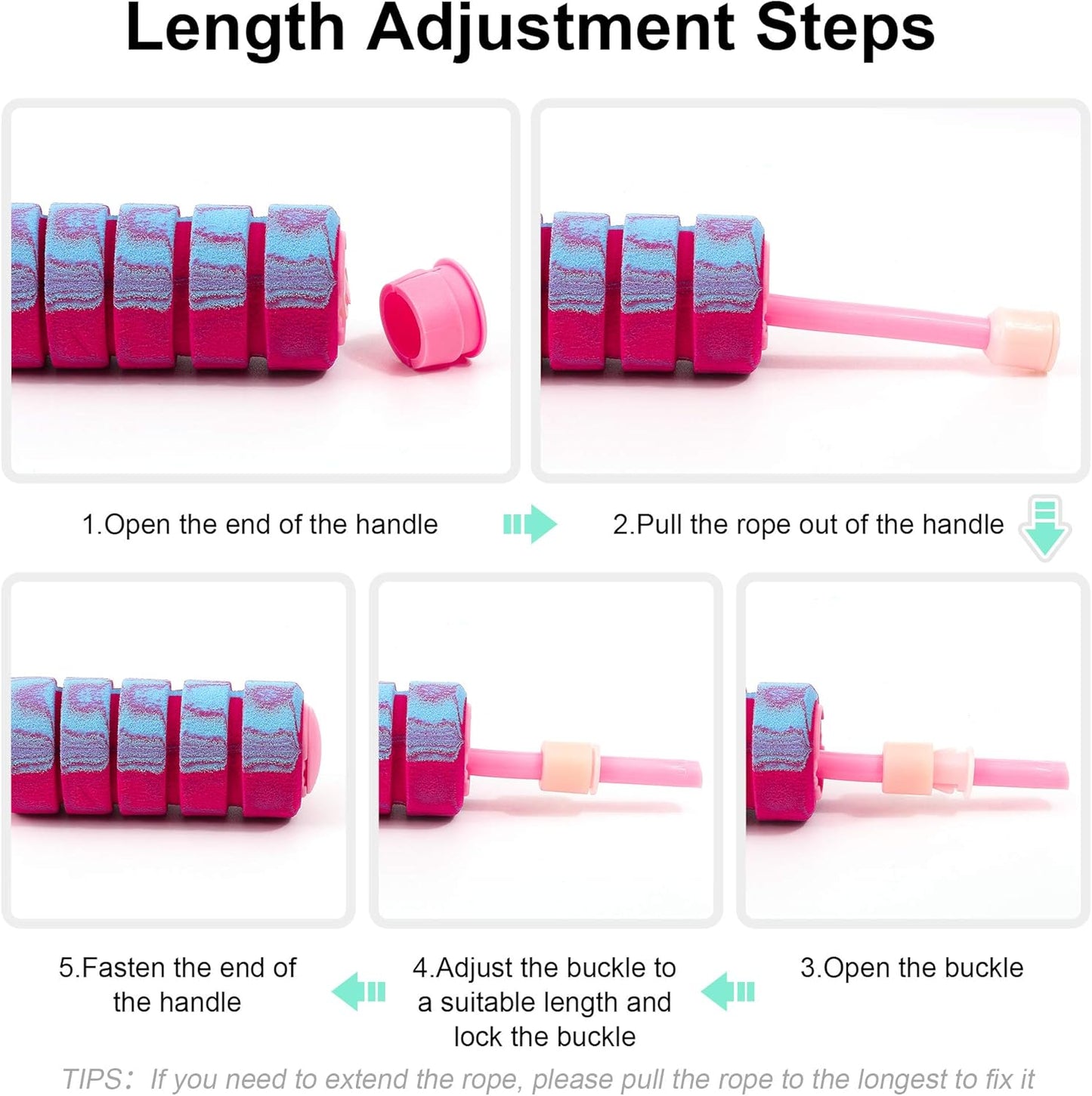Weighted Ropeless Jump Rope for Fitness - Tangle-Free Cordless Skipping Rope for Men, Women, and Children