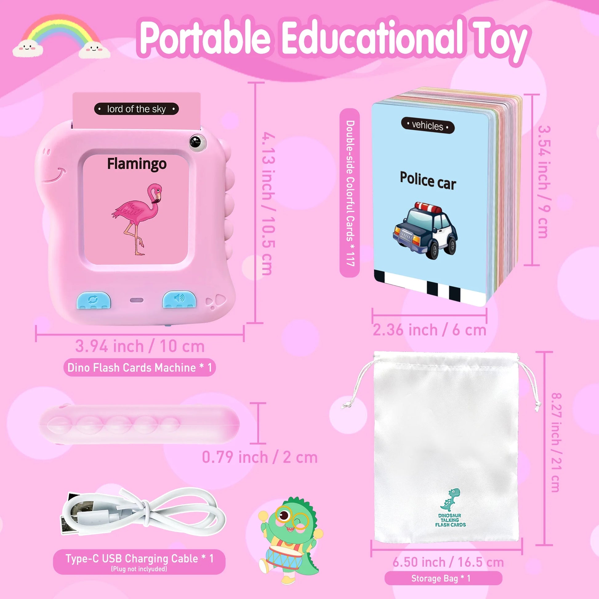 Talking Flash Cards Learning Toys for 1-6 Year Olds, Educational Interactive Flashcard Toy, Preschool Montessori Toys