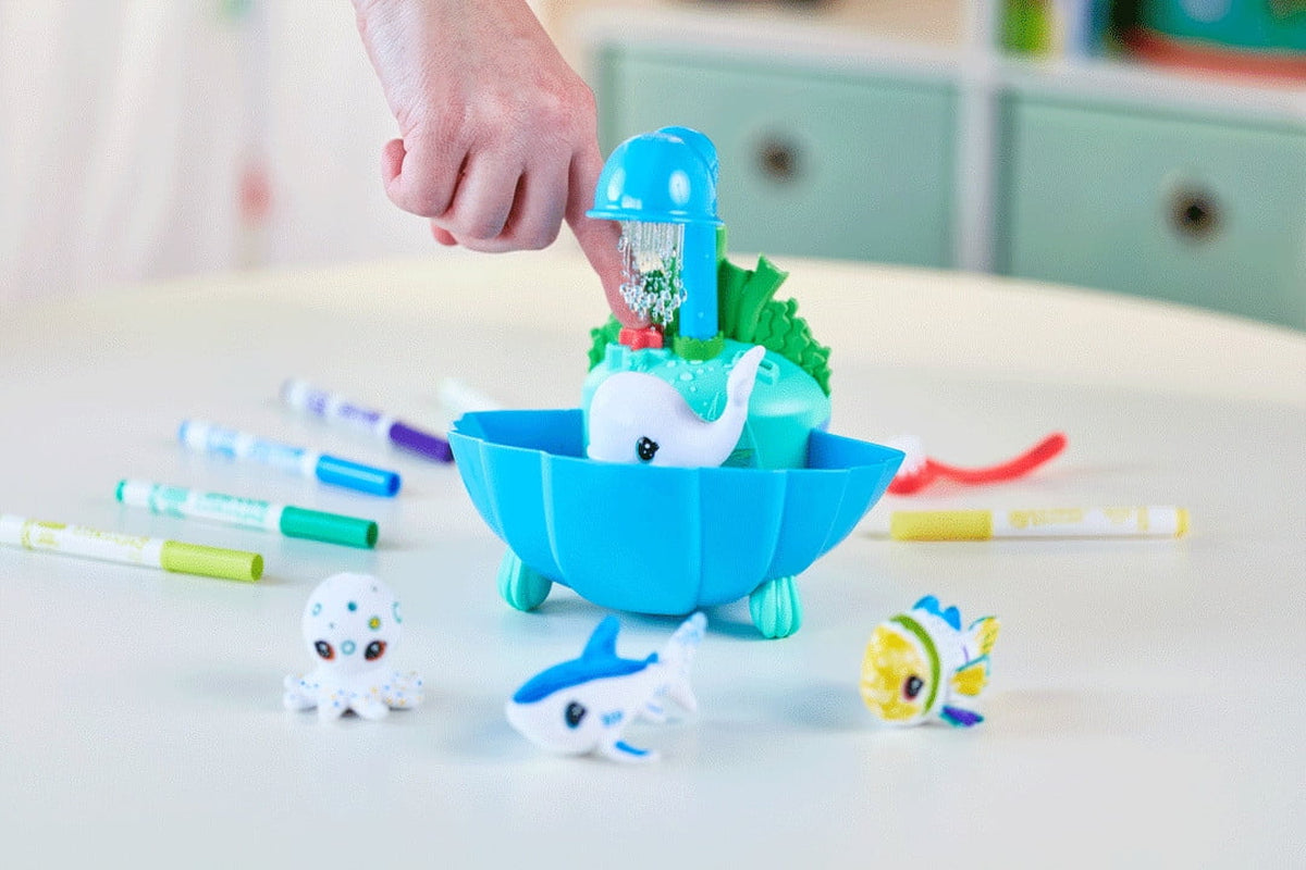 Scribble Scrubbie Ocean Lagoon Toy Set, Coloring Gift for Girls and Boys, Shark Toy for Kids, Arts & Crafts