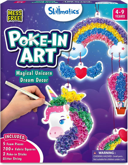 Skillmatics Poke-In Art - Flower Bouquet, Mess-Free Creative Activity, DIY Wood Craft Kits, Gifts for Girls & Boys Ages 4, 5, 6, 7, 8, 9