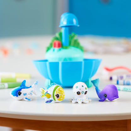 Scribble Scrubbie Ocean Lagoon Toy Set, Coloring Gift for Girls and Boys, Shark Toy for Kids, Arts & Crafts