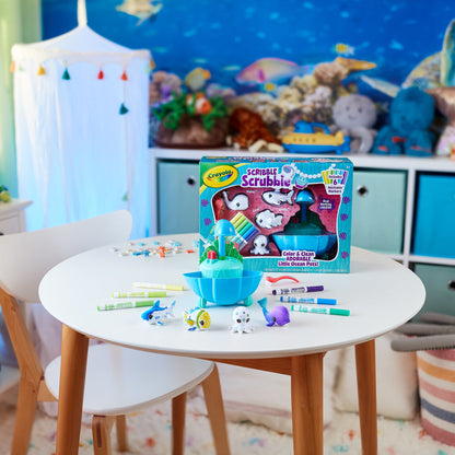 Scribble Scrubbie Ocean Lagoon Toy Set, Coloring Gift for Girls and Boys, Shark Toy for Kids, Arts & Crafts