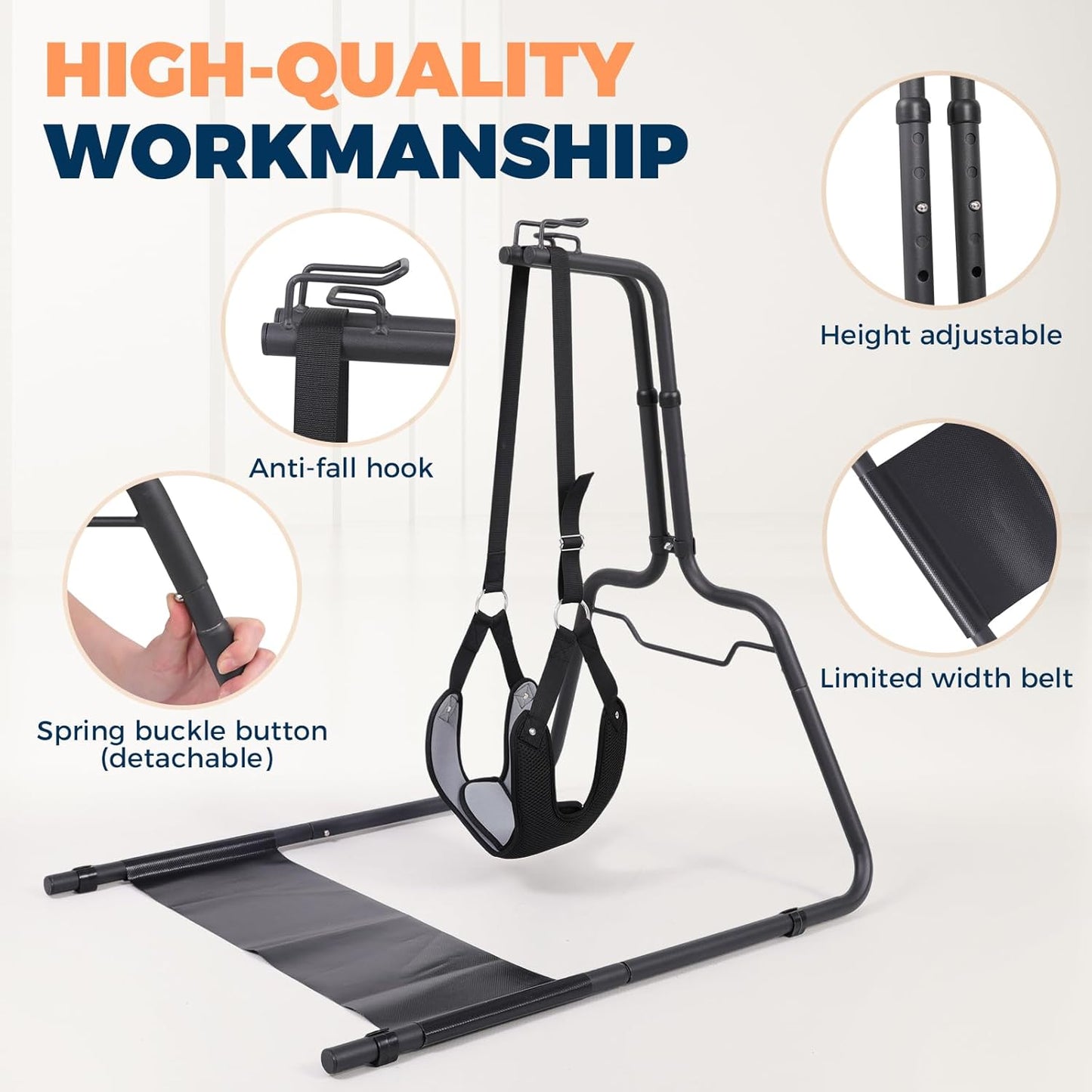 Neck Decompression Hammock with Heavy-Duty Stand for Cervical Traction and Tension Relief