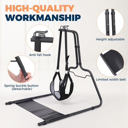 Neck Decompression Hammock with Heavy-Duty Stand for Cervical Traction and Tension Relief