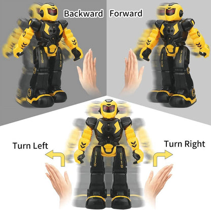RC Robot Toys for Kid, Intelligent Programmable Robot with Infrared Controller, Dancing, Singing, Moonwalking and LED Eyes, Smart Gesture Sensing Educational Learning for Kids Aged 8+