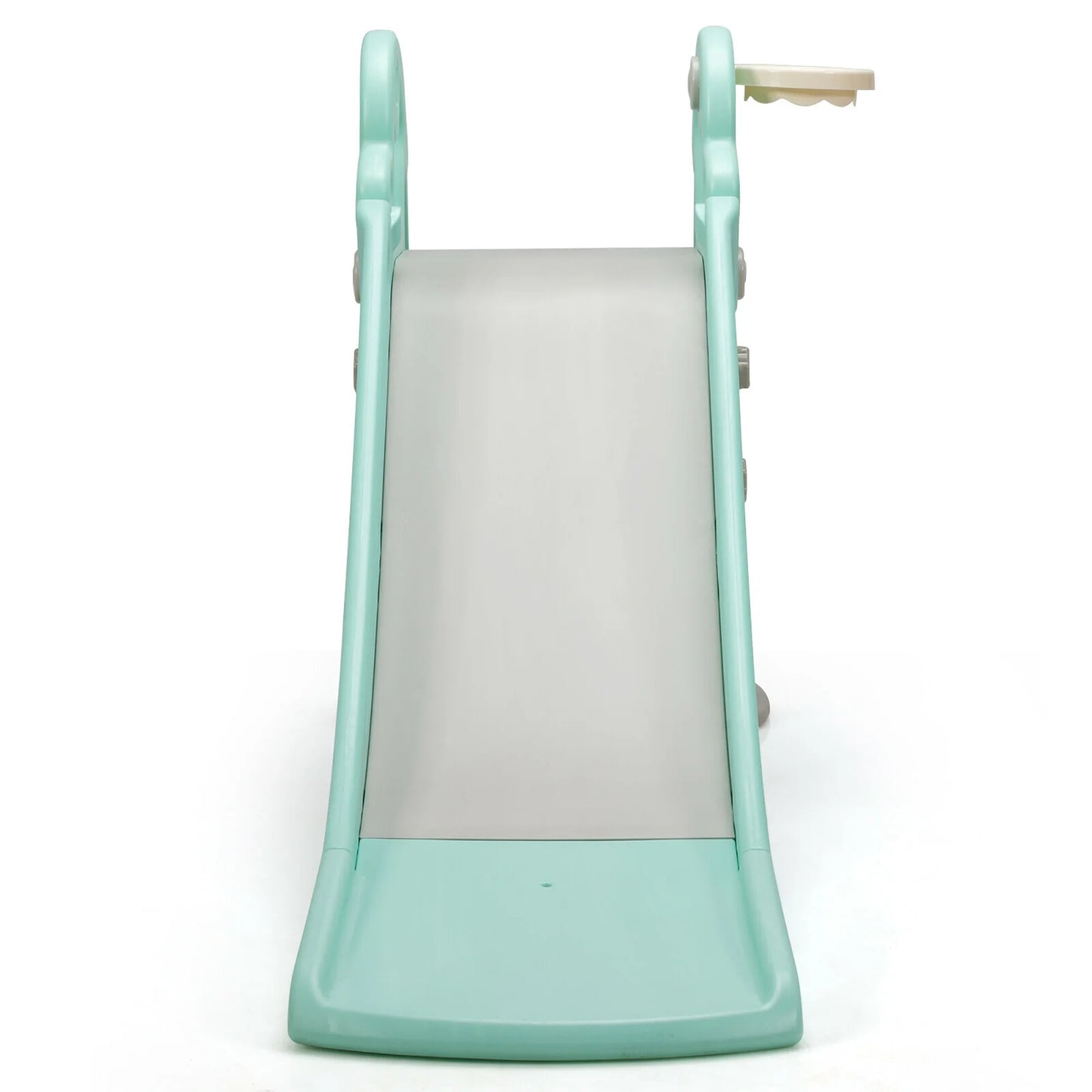 3-In-1 Kids Climber Slide Play Set W/Basketball Hoop Indoor & Outdoor Green