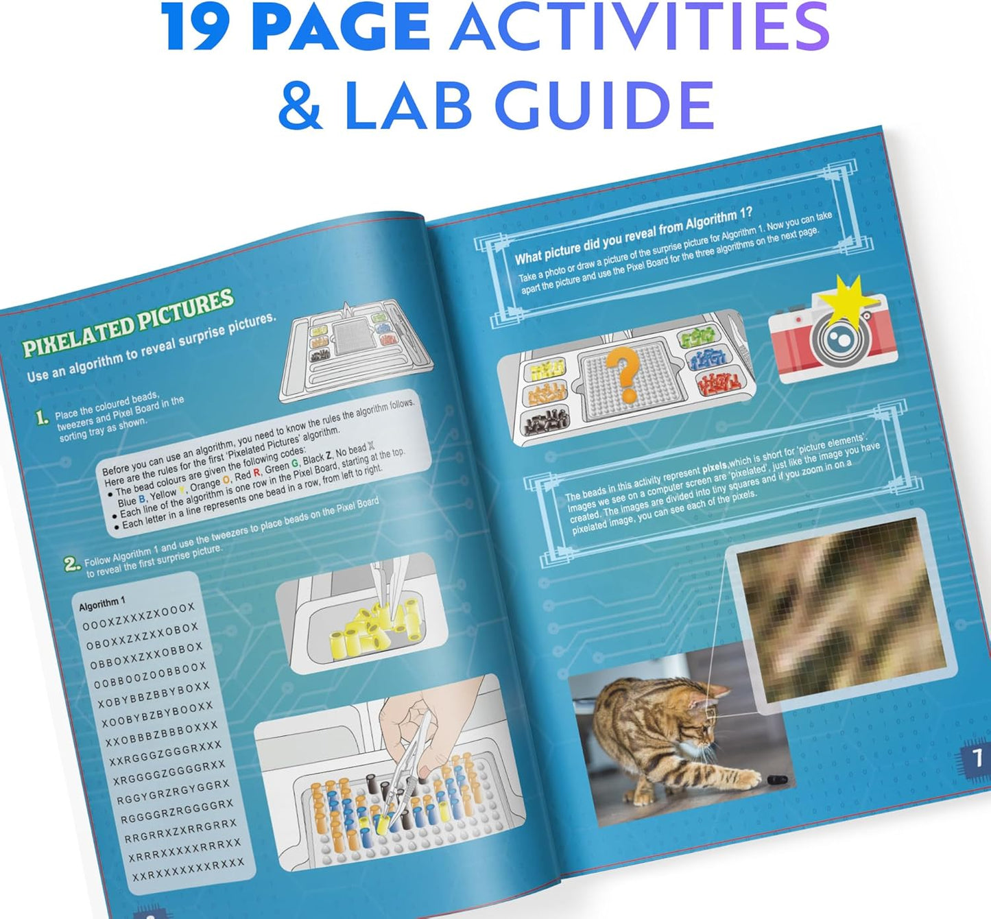 Playz My First Coding & Computer Science Kit - Learn about Binary Codes, Encryption, Algorithms & Pixelation through Fun Puzzling Activities without Using a Computer for Boys, Girls, Teenagers, Kids