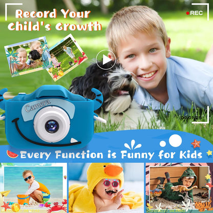 Digital Camera for Children - 20MP Video, 2.0-Inch Screen, Includes 32GB SD Card, Ideal Gift for Birthdays and Christmas for Ages 3-12