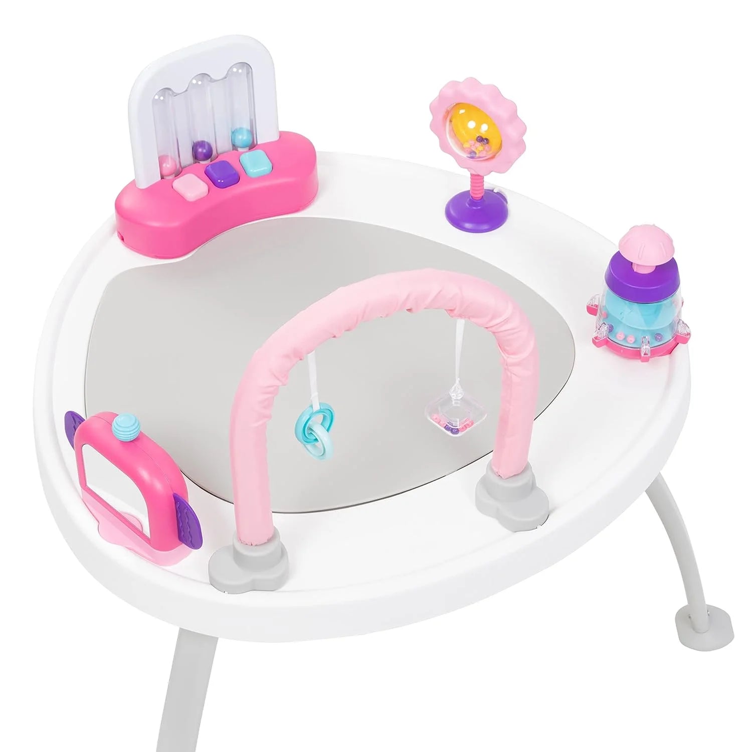 Smart Steps 3-In-1 Bounce N' Play Activity Center plus with STEM Toys, Princess Pink