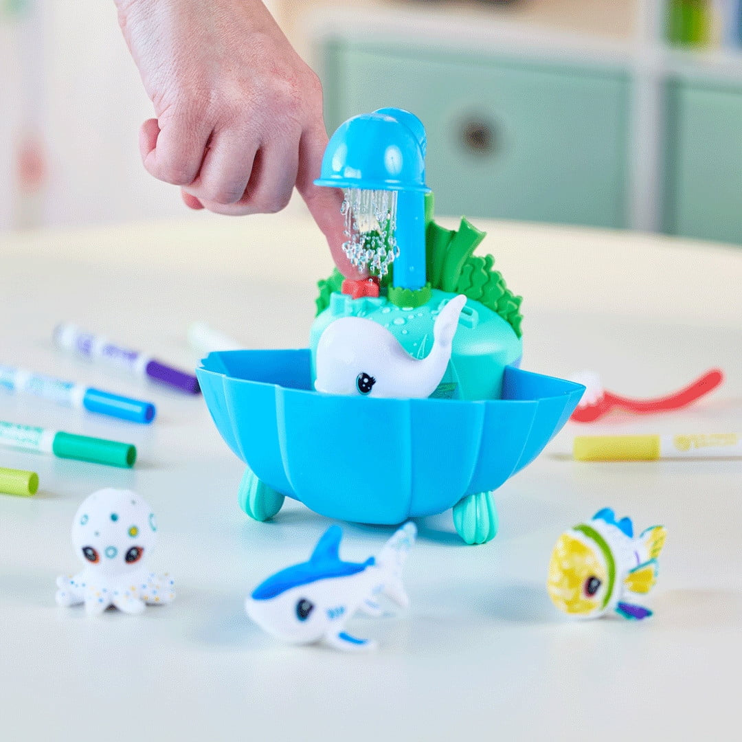 Scribble Scrubbie Ocean Lagoon Toy Set, Coloring Gift for Girls and Boys, Shark Toy for Kids, Arts & Crafts