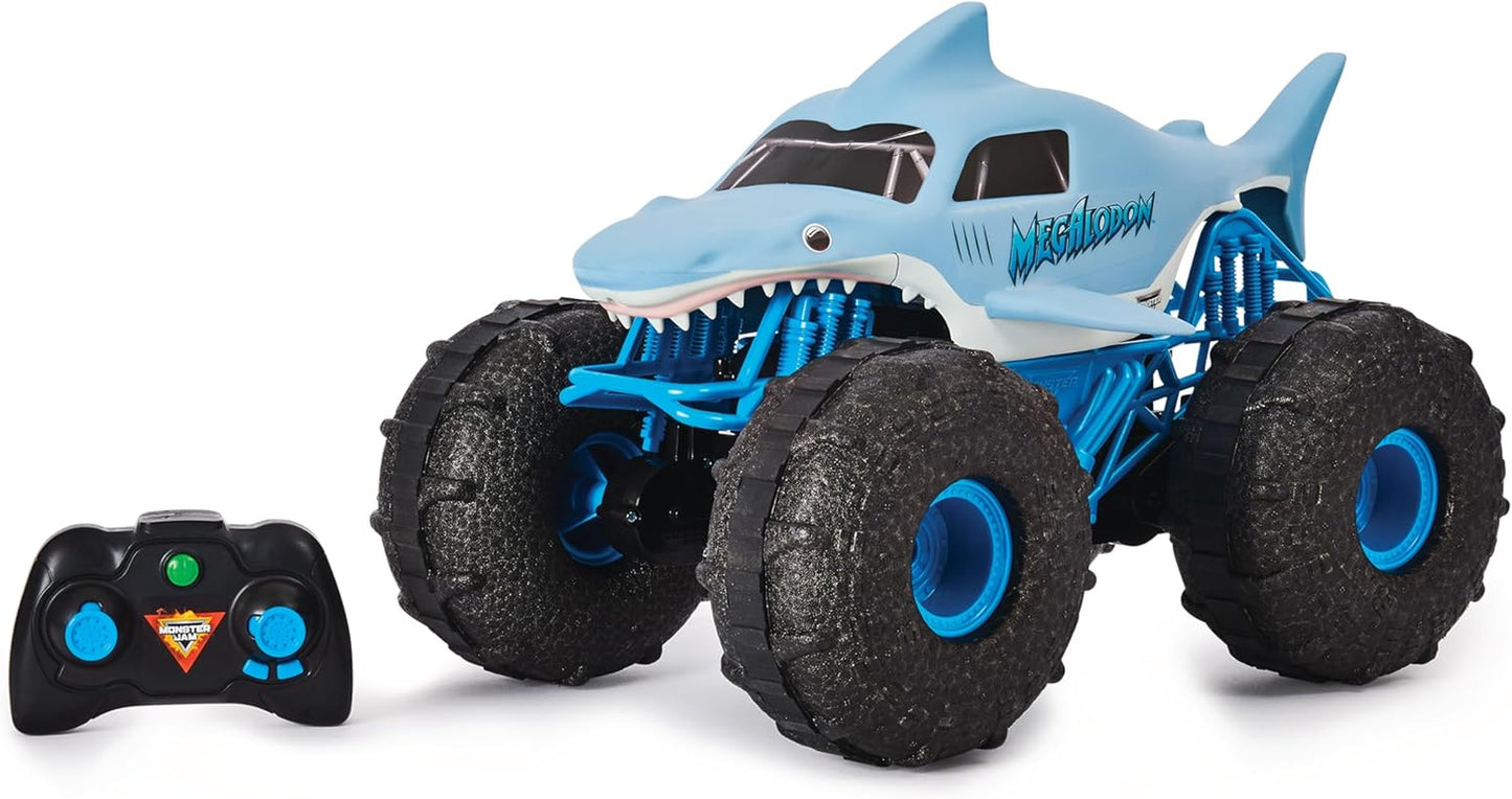Monster Jam, Official Megalodon Storm All-Terrain Remote Control Monster Truck for Boys and Girls, 1:15 Scale, Kids Toys for Ages 4-6+
