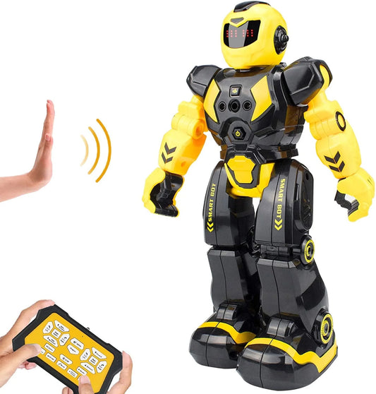 RC Robot Toys for Kid, Intelligent Programmable Robot with Infrared Controller, Dancing, Singing, Moonwalking and LED Eyes, Smart Gesture Sensing Educational Learning for Kids Aged 8+