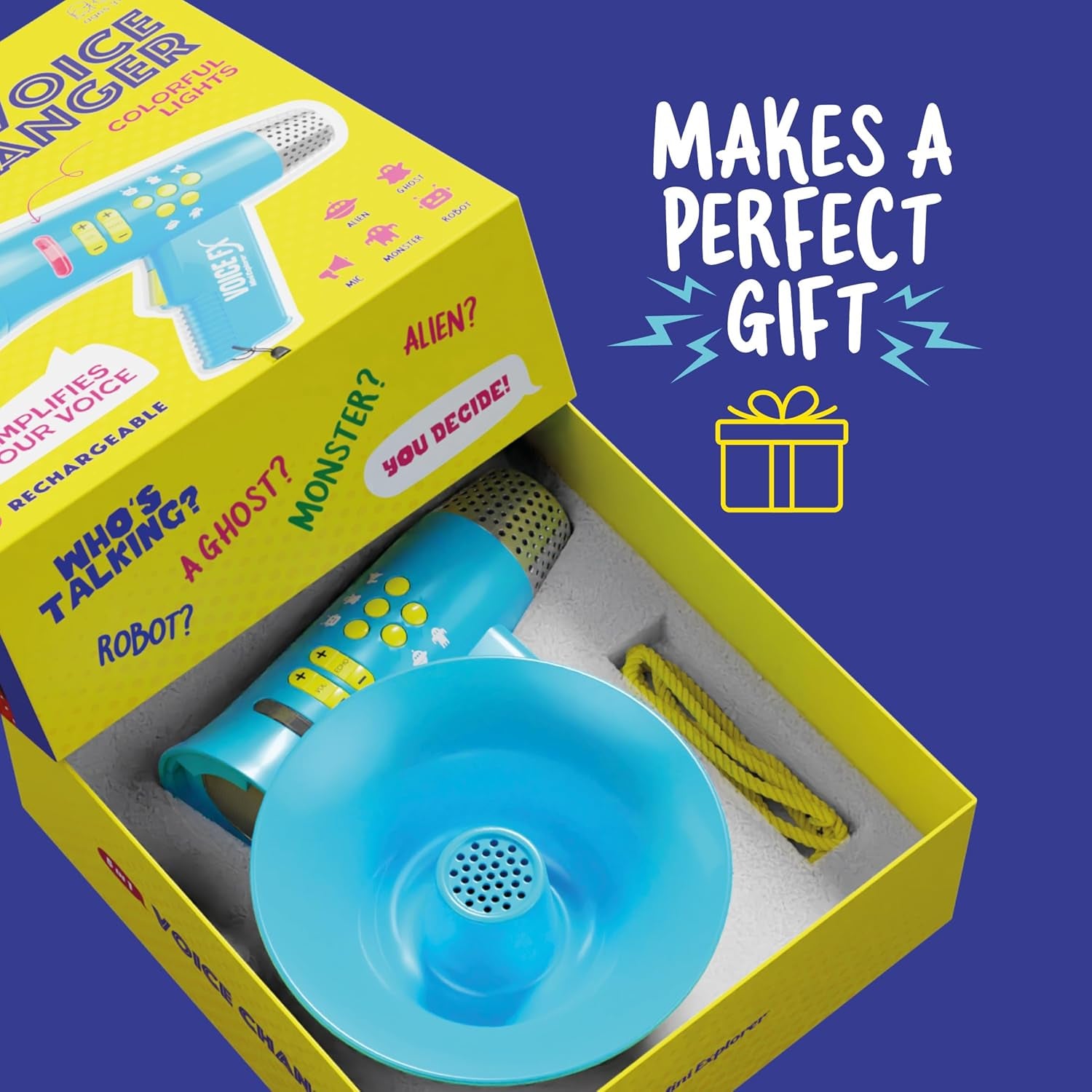 Mini Explorer Voice Changer for Kids - Gifts for Kids - Voice Changing Device for Boys & Girls Ages 3-8+ Olds - Birthday Gifts for 3, 4, 5, 7, 8 Year Old Boy - Outdoor Toys Gift Ideas for Kid, Toddler