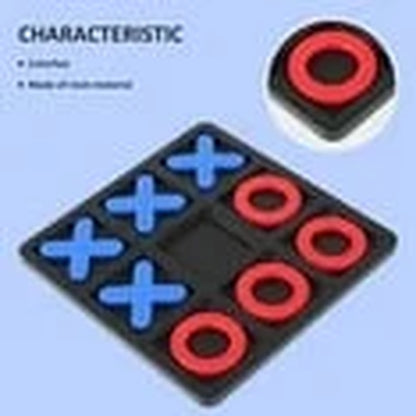 Tic Tac Toe Board Game 5 91 X 5 91 Table Game Resin Board Game Early Education Toys 2 Players Portable Tabletop Board Game for Family Adults and Kids