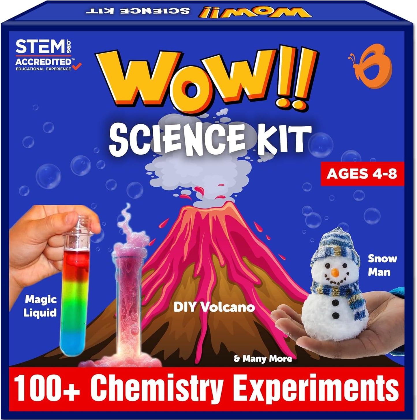Butterfly Edufields 150+ Science Kits for Kids Age 8-9-10-11-12-13-14 | S.T.E.M Project for Boys & Girls |Science Experiments for Kids 9-12 | Volcano Science Kit |Chemistry Set and Great Gift for Kids