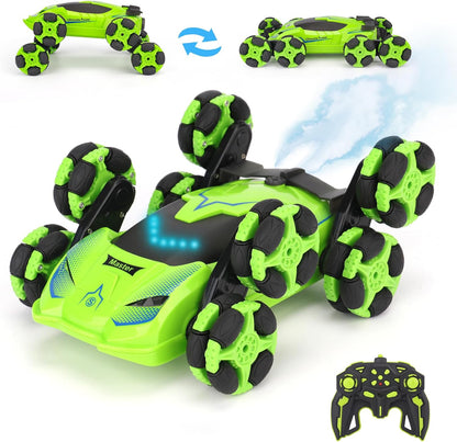 PREPOP Gesture Sensing RC Stunt Car, Birthday for Age 6 7 8-12 13+ Year Old Boys - Cool Toys for Kids, Hand Controlled Remote Control Twist Vehicle with Lights & Music, 4WD Rotating