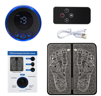 EMS Foot Massager Mat Electric Masajeador Rechargeable Shoulder Massage Pulse Muscle Stimulation Foot Relaxation Pads