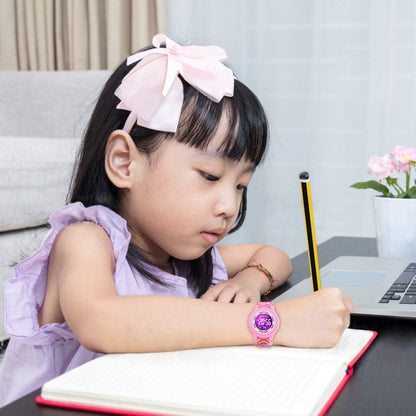3D Cartoon Waterproof Children's Watches with Alarm - Ideal Gift for Girls Aged 3-10