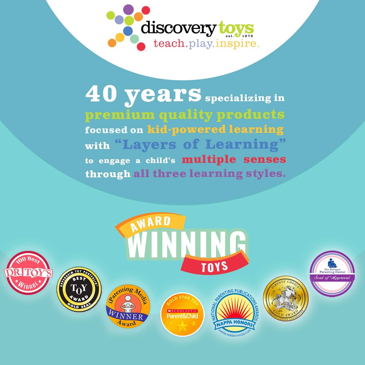 Discovery Toys Sky Spin Aerial Disc Launcher with Dual Large Wings | STEM Educational Toy for Early Childhood Development Ages 6 and Up | Ideal Summer Activity