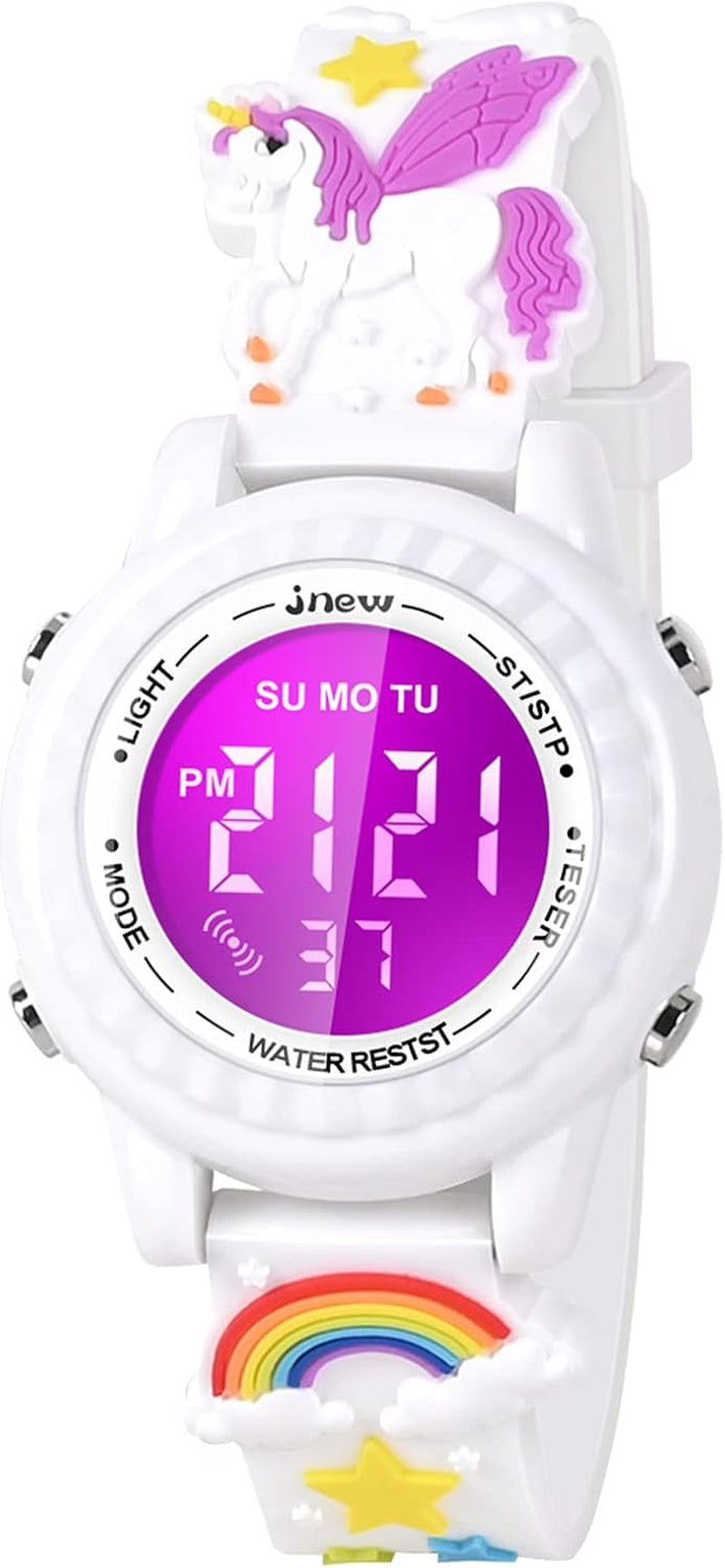 3D Cartoon Waterproof Children's Watches with Alarm - Ideal Gift for Girls Aged 3-10