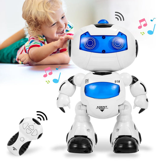 Kid Dancing Robot Toy, RC Intelligent Walking Singing Smart Robot Toy 360° Body Spinning Remote Control Robot Toy for Kids Boys Girls, Age 3+