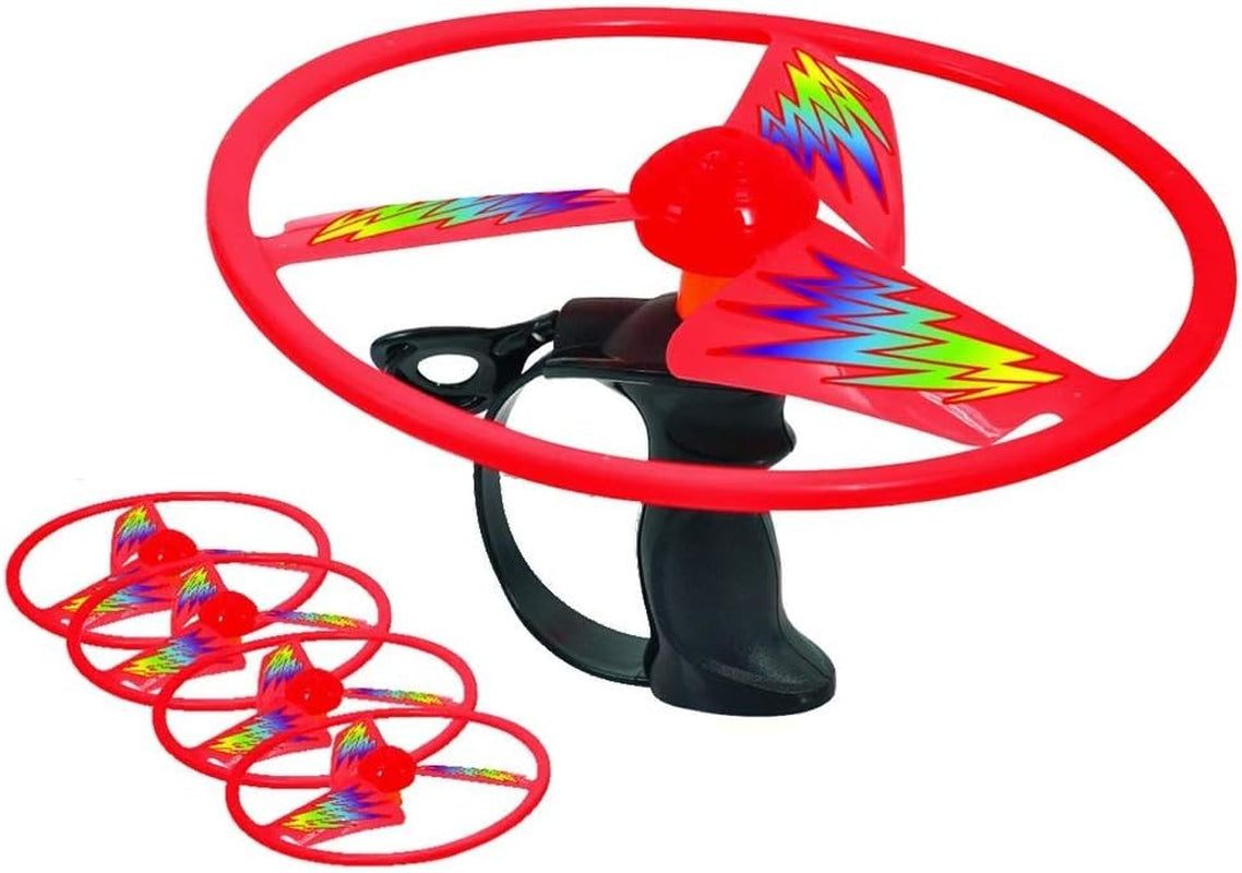 Discovery Toys Sky Spin Aerial Disc Launcher with Dual Large Wings | STEM Educational Toy for Early Childhood Development Ages 6 and Up | Ideal Summer Activity
