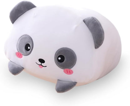 AIXINI 23.6-Inch White Cat Plush Cylindrical Body Pillow - Super Soft Cartoon Hugging Toy Gift