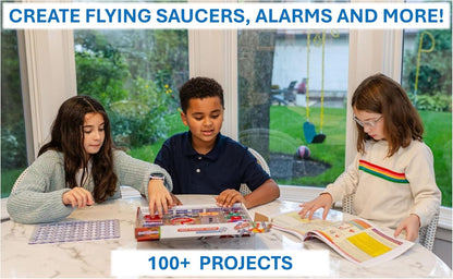 Snap Circuits Jr. SC-100 Electronics Exploration Kit, over 100 Projects, Full Color Project Manual, 28 Parts, STEM Educational Toy for Kids 8 +