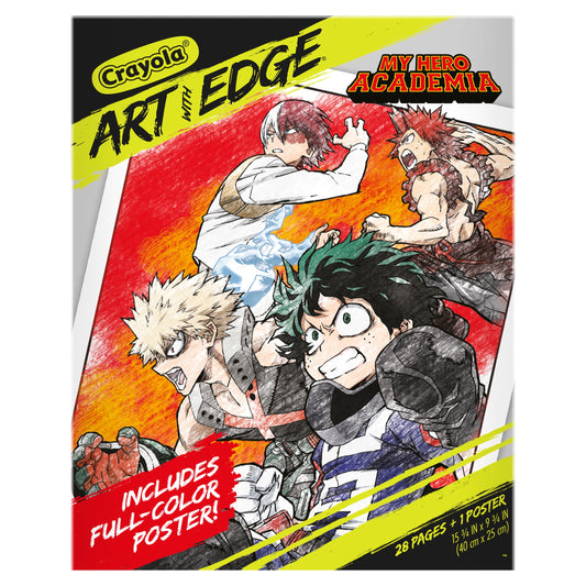My Hero Academia 28 Coloring Pages & 1 Poster, Art with Edge, Adult Coloring Gift