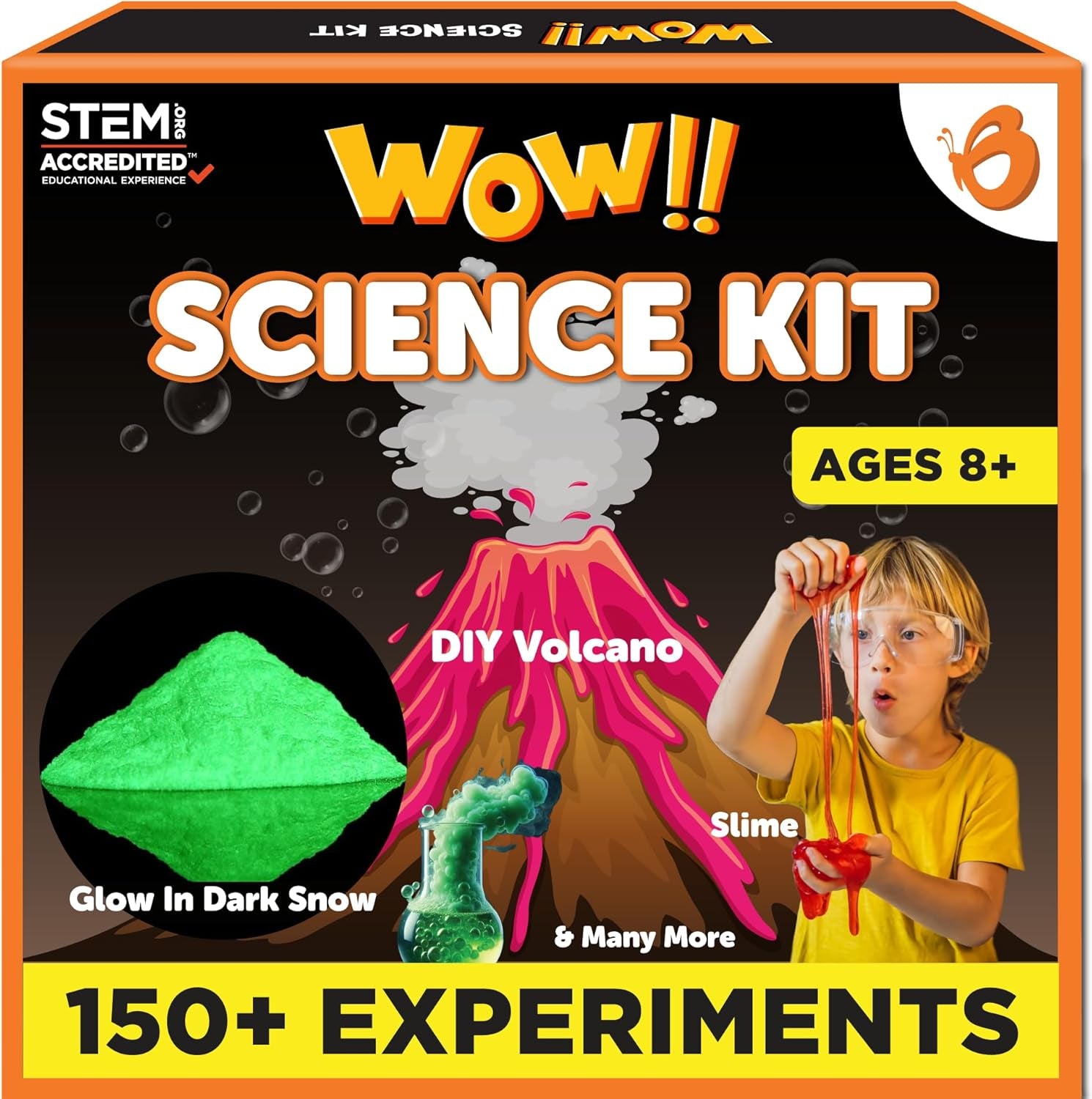 Butterfly Edufields 150+ Science Kits for Kids Age 8-9-10-11-12-13-14 | S.T.E.M Project for Boys & Girls |Science Experiments for Kids 9-12 | Volcano Science Kit |Chemistry Set and Great Gift for Kids