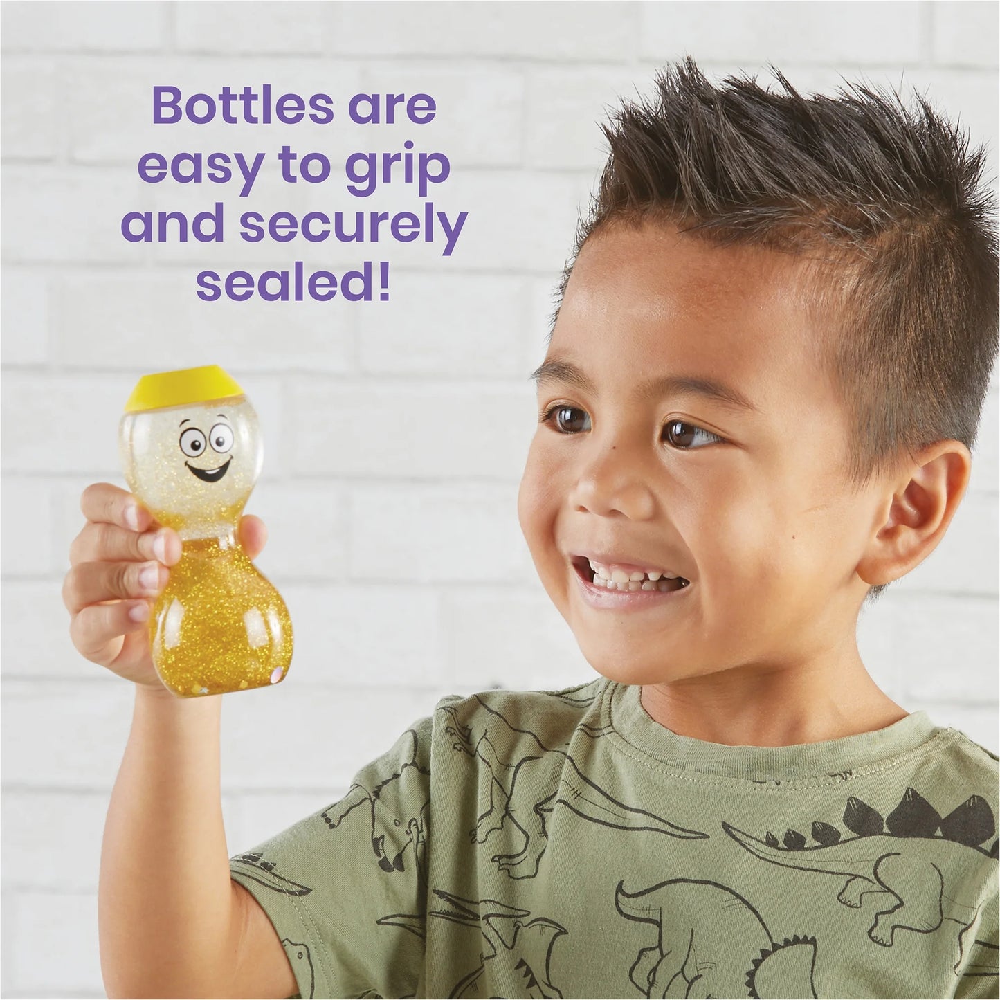 Hand2Mind Express Your Feelings Sensory Bottles, Social Emotional Fidget Toys for Kids (4 Pieces)