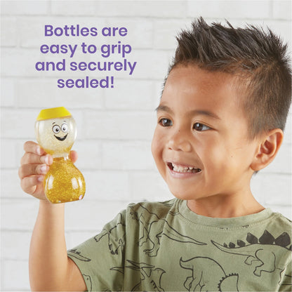Hand2Mind Express Your Feelings Sensory Bottles, Social Emotional Fidget Toys for Kids (4 Pieces)