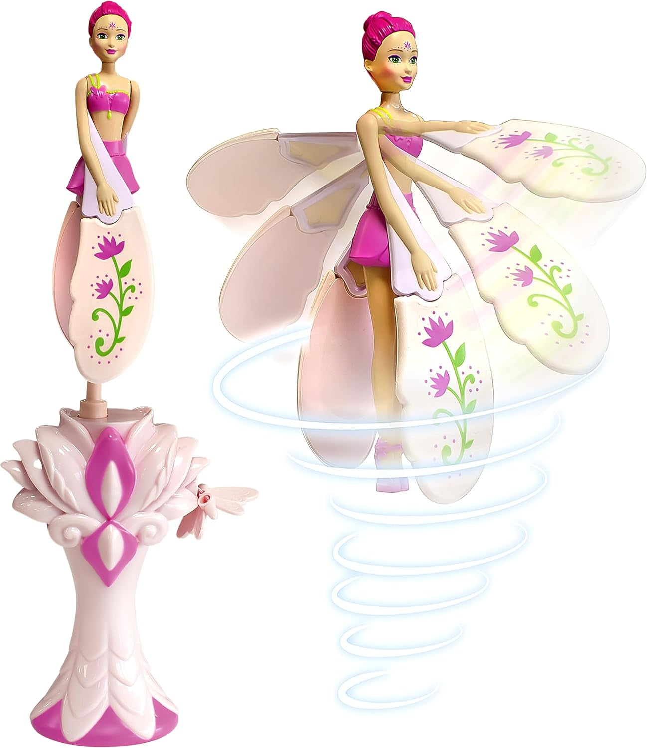 Sky Dancers Purple Licious– the Original Flying Doll Toy – Pull String Powered, Use Indoors or Outdoors, No Batteries Required, Gift for Kids 6+