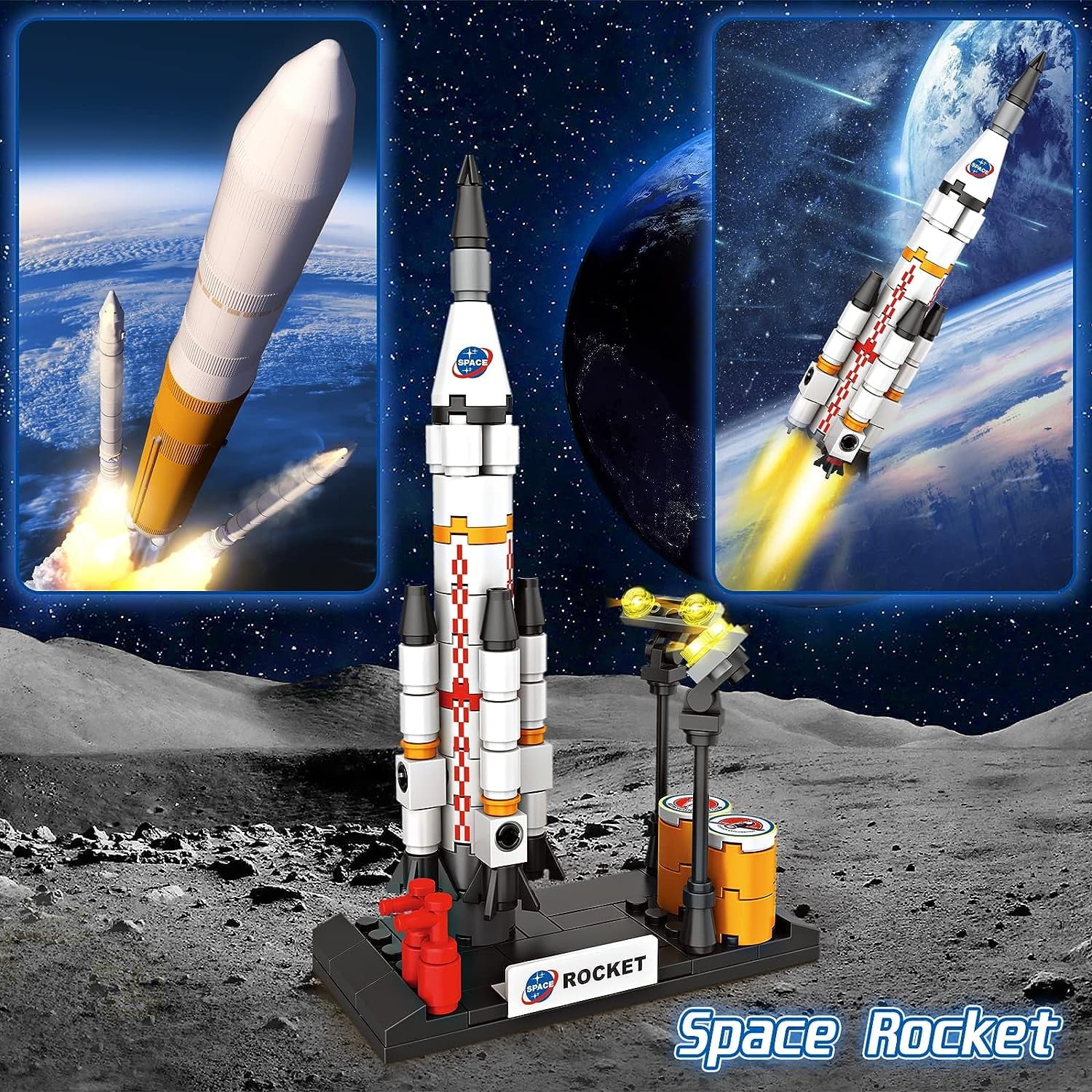 Space Shuttle Toys, Space Rocket Toy Building Blocks Set, Space Model Toys, Cool Spaceship Toy for Kids, STEM Toy for Boys and Girls Age 6-12 (455 PCS)