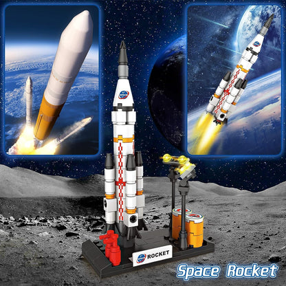 Space Shuttle Toys, Space Rocket Toy Building Blocks Set, Space Model Toys, Cool Spaceship Toy for Kids, STEM Toy for Boys and Girls Age 6-12 (455 PCS)