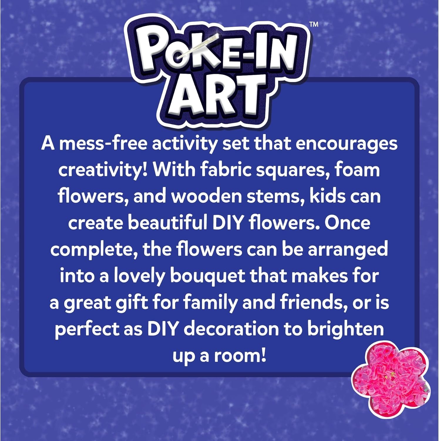 Skillmatics Poke-In Art - Flower Bouquet, Mess-Free Creative Activity, DIY Wood Craft Kits, Gifts for Girls & Boys Ages 4, 5, 6, 7, 8, 9