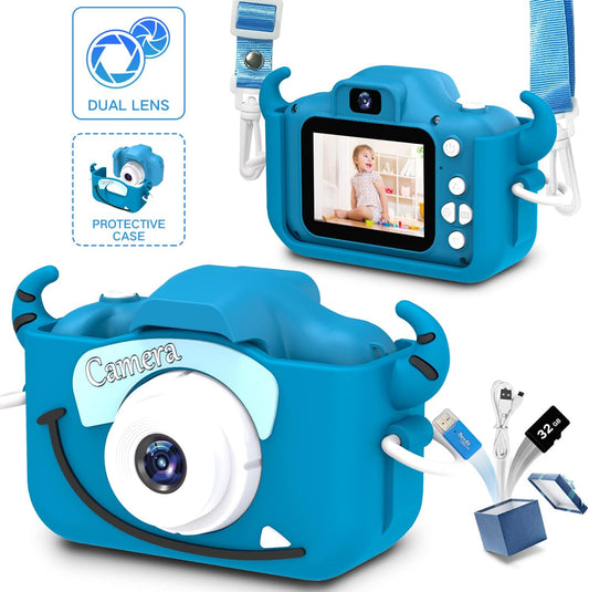 Digital Camera for Children - 20MP Video, 2.0-Inch Screen, Includes 32GB SD Card, Ideal Gift for Birthdays and Christmas for Ages 3-12