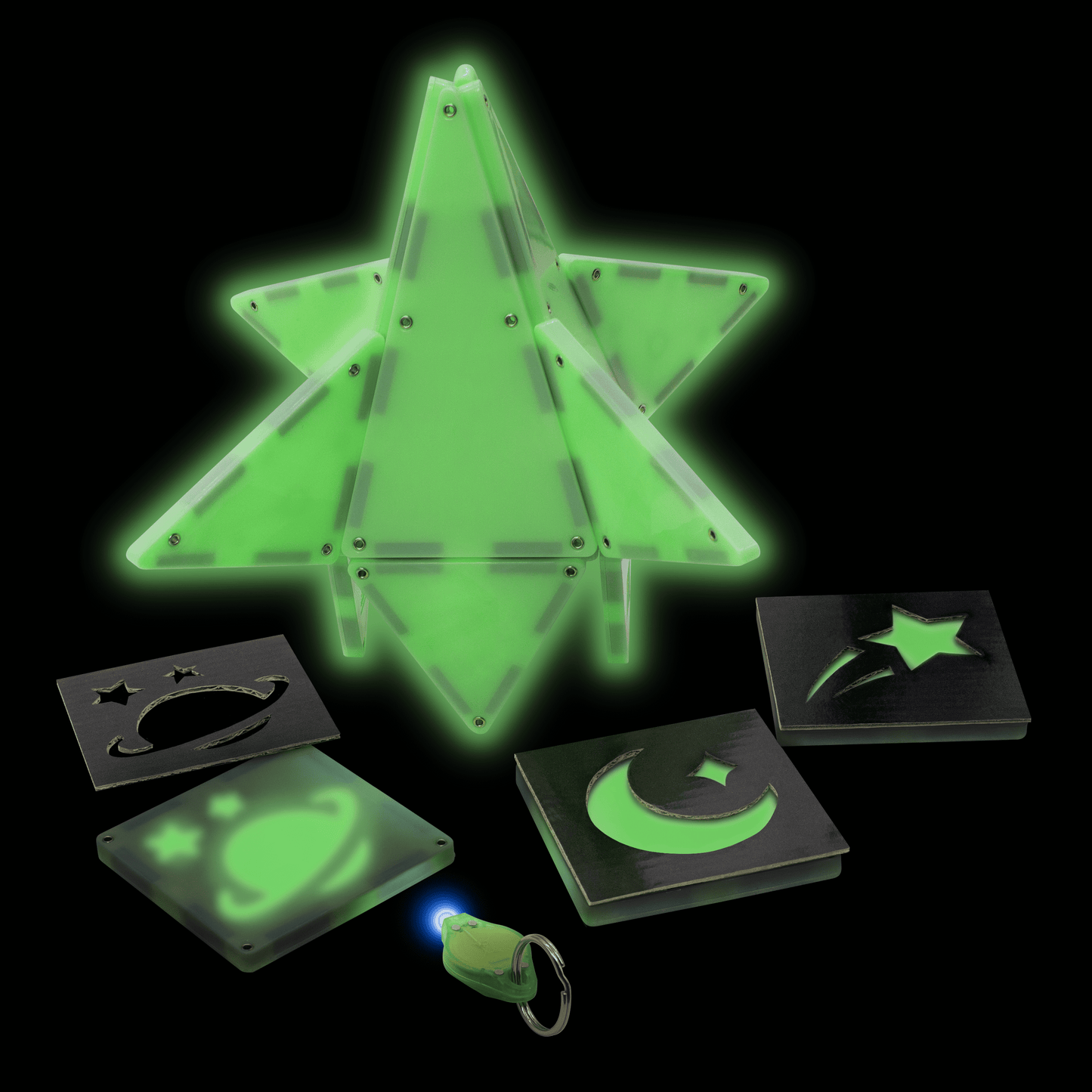 Glow 16-Piece Magnetic Construction Set, the ORIGINAL Magnetic Building Brand