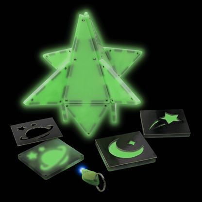 Glow 16-Piece Magnetic Construction Set, the ORIGINAL Magnetic Building Brand