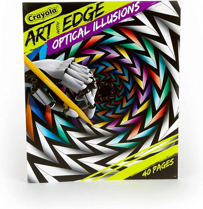Art with Edge Optical Illusions Coloring Book, 40 Pages, Child