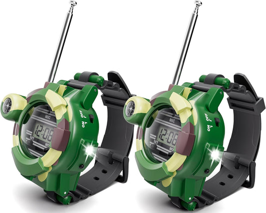 Walkie Talkies Watch, Spy Watch Army Toys for Kids Age 8-12, 7 in 1 Digital Watch Walkie Talkies with Flashlight, Cool Spy Gadgets for Boy Girls
