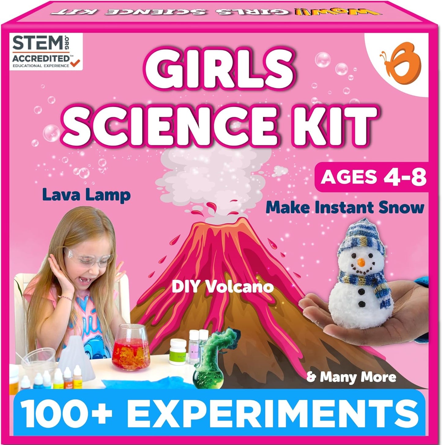 Butterfly Edufields 150+ Science Kits for Kids Age 8-9-10-11-12-13-14 | S.T.E.M Project for Boys & Girls |Science Experiments for Kids 9-12 | Volcano Science Kit |Chemistry Set and Great Gift for Kids