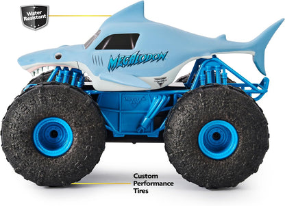 Monster Jam, Official Megalodon Storm All-Terrain Remote Control Monster Truck for Boys and Girls, 1:15 Scale, Kids Toys for Ages 4-6+